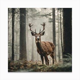 Deer In The Forest 3 Canvas Print