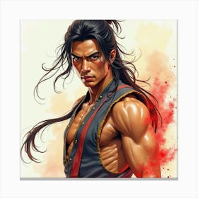 Mortal Kombat Ninja Fighter Concept Art (180) Canvas Print