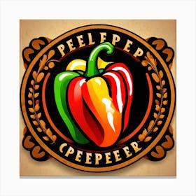 Bell Pepper Logo With Pure Background (85) Canvas Print