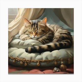 Sleepy Cat Canvas Print
