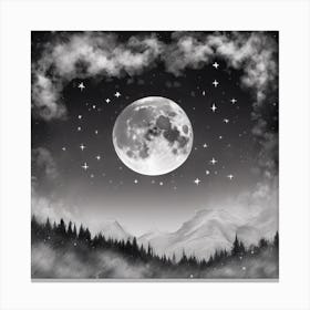 Full Moon In The Sky Canvas Print