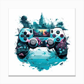 Ps4 Controller Canvas Print