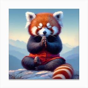 Red Panda Meditation 1 Canvas Print