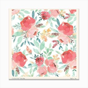 Watercolor Florals Canvas Print