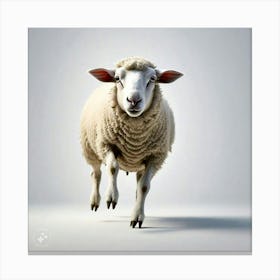 Sheep Running Canvas Print