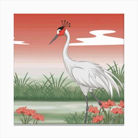 Sand Crane Canvas Print