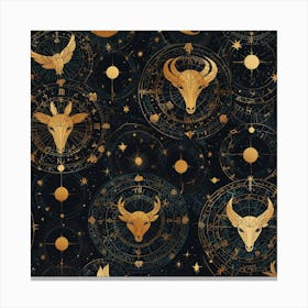 Zodiac Pattern Canvas Print