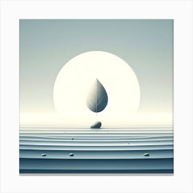 Leaf In The Water Canvas Print