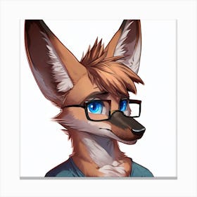 Fox nerd Canvas Print