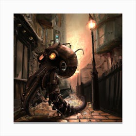 Steampunk Octopus Canvas Print
