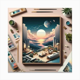 Sunset Painting Canvas Print