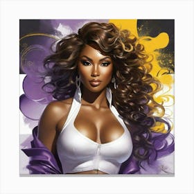 Sexy Black Woman Canvas Print