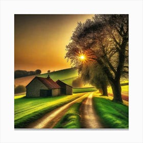 Sunset In The Countryside 24 Canvas Print