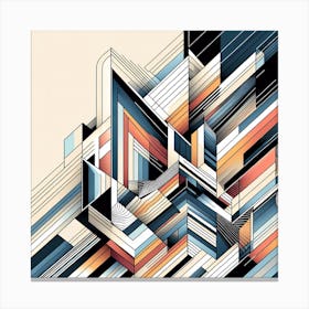 Abstract Geometric Painting Canvas Print