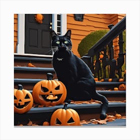 Halloween Cat 13 Canvas Print
