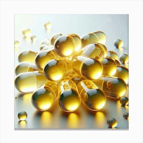 Vitamin Capsules Canvas Print