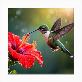 Hummingbird art print 6 Canvas Print