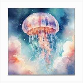 Jellyfish In The Sky Canvas Print
