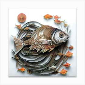 Origami Fish Canvas Print