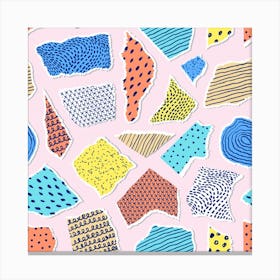 Pattern With Pieces Paper Canvas Print