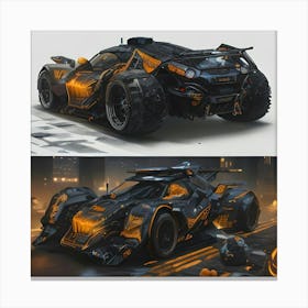 Pumpkin Car (Cyberpunk6) Canvas Print