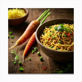 Noodle And Carrots Canvas Print