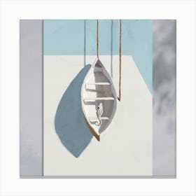 White Boat Canvas Print