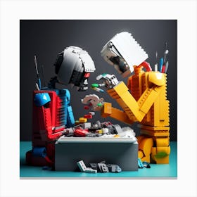 Lego Robots 1 Canvas Print