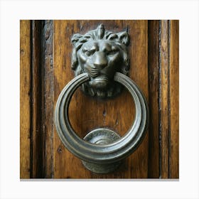 Lion Door Knocker Canvas Print