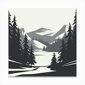 Snowy Landscape Canvas Print