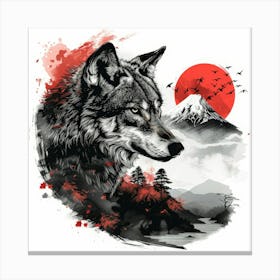 Wolf Painting Canvas Print