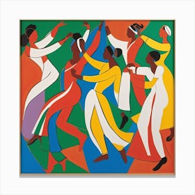 Colorful Modern Dance in Style of Matisse Canvas Print