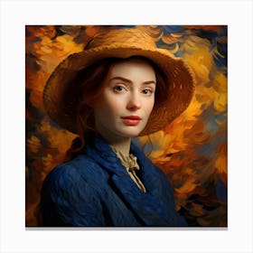 Portrait Of A Young Woman Canvas Print