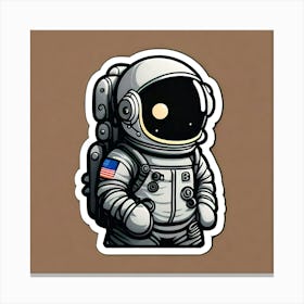 Astronaut Sticker Canvas Print