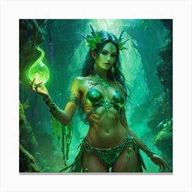 Glowing Poison Girl 1 Canvas Print