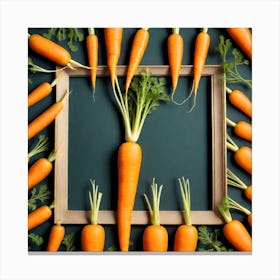 Carrots In A Frame 53 Canvas Print