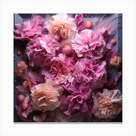 Pink Carnations Canvas Print