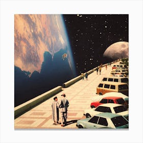 Space Promenade Square Canvas Print