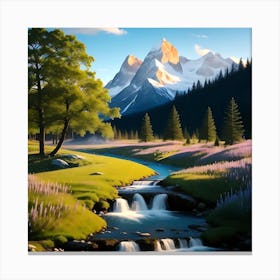 Land Painting Canvas Print