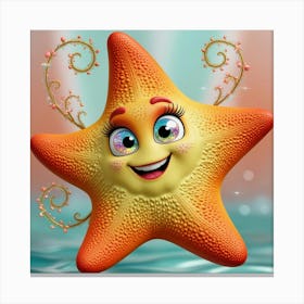 Mermaid Starfish Canvas Print