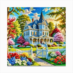 House In The Garden Canvas Print