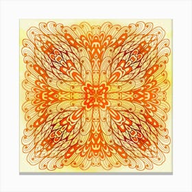 Hand Drawn Floral Mandala 01 1 Canvas Print