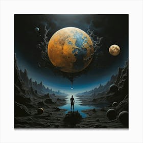 Man On The Moon Canvas Print