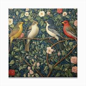 Birds On A Branch Art 23 Canvas Print