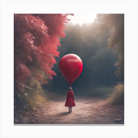 Girl With A Red Balloon Canvas Print