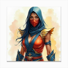 Mortal Kombat Ninja Fighter Concept Art (352) Canvas Print