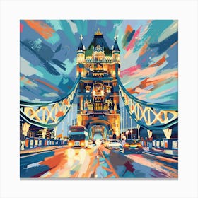 Tower Bridge Oil Painting Canvas Print