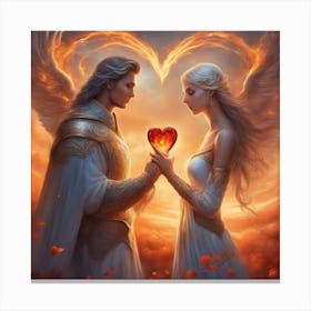 Beautiful Divine Love Concept Canvas Print