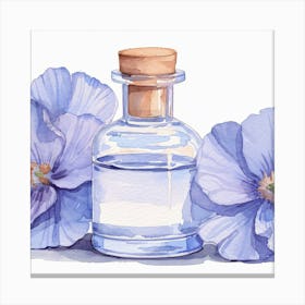 Blue Hibiscus Flower Canvas Print