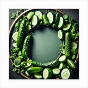 Cucumbers In A Circle 6 Canvas Print